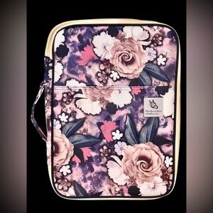 Jakago Floral A4 travel portfolio zippered case